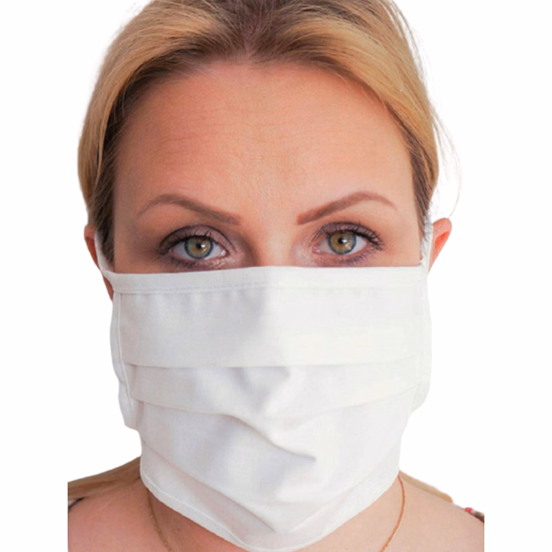 2-Ply Reusable Pleated Cotton Face Mask