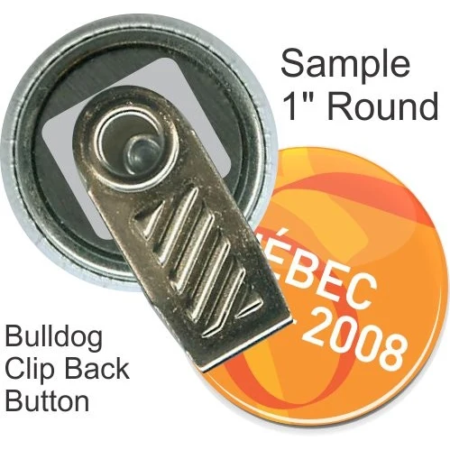 Bulldog Clip 1 Inch Round Button 1