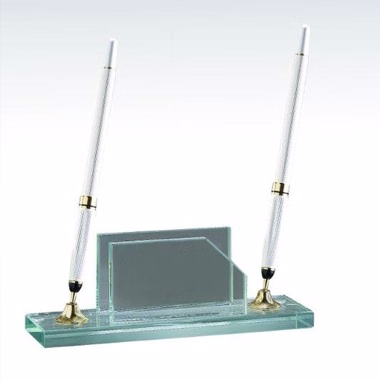 BUSINESS CARD HOLDER WITH 2 PENS SET