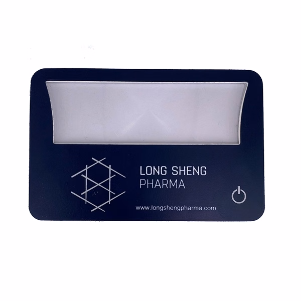 Custom LED-Lit Credit Card Magnifier — Pocket Reading Light with 3x Magnification