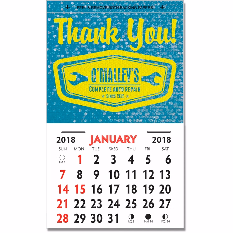 Kwik-Stik Grande Textured Vinyl Calendar