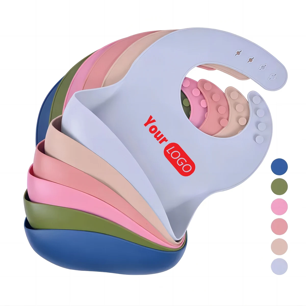 Silicone Baby Bib MOQ 50 PCS 1