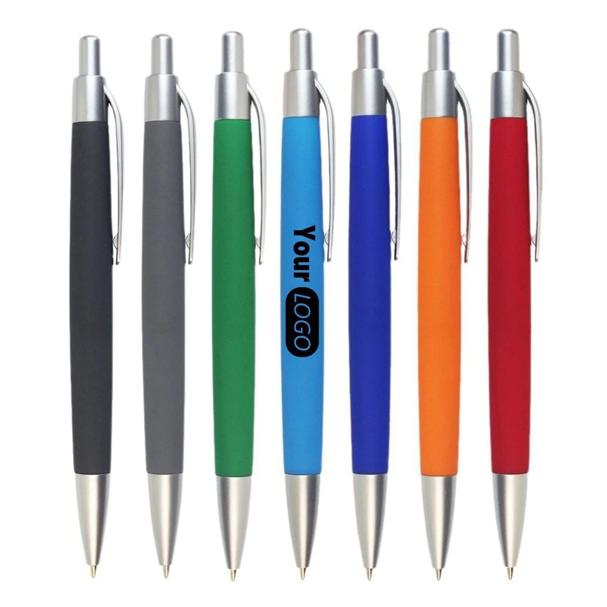 Customizable Press-Action Ballpoint Pen, custom pen with logo imprint 1