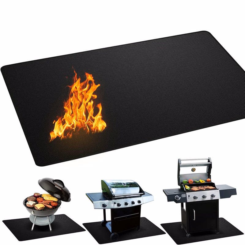 High-Temp Silicone BBQ Grill Mat - Fireproof Camping Ground Protector