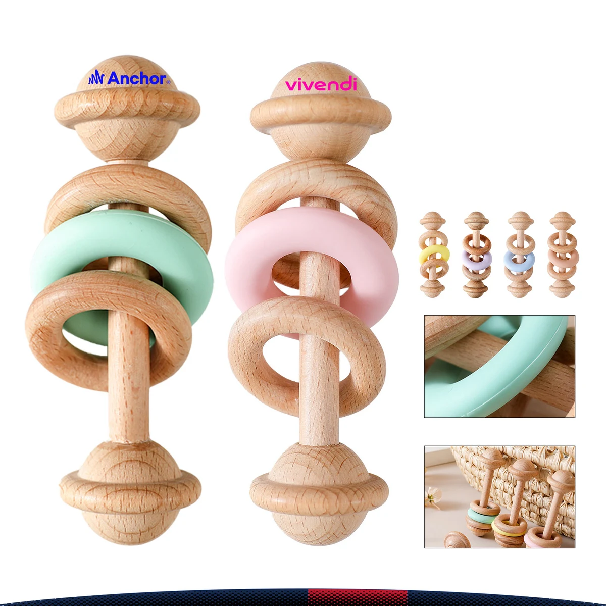 Narde Wooden Ring Rattle 1