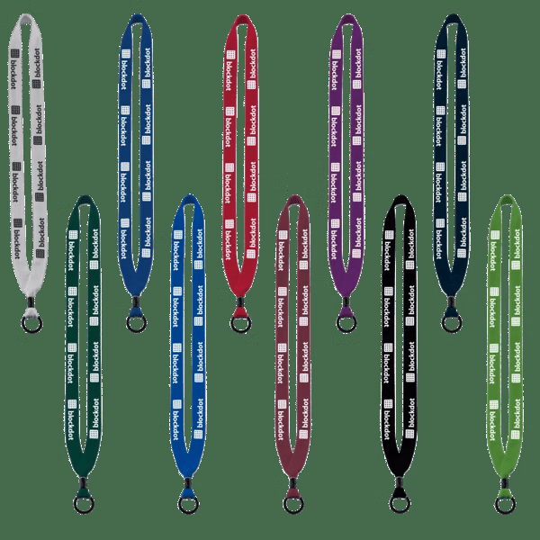 3/4" Cotton Lanyard with Metal Crimp & Split-Ring