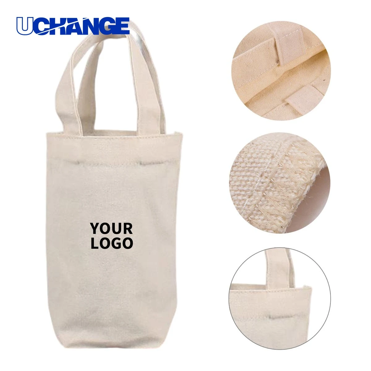 Small Polyester Cotton Tote Carrier 6.7 x 3.1 x 6.7 Inches 1