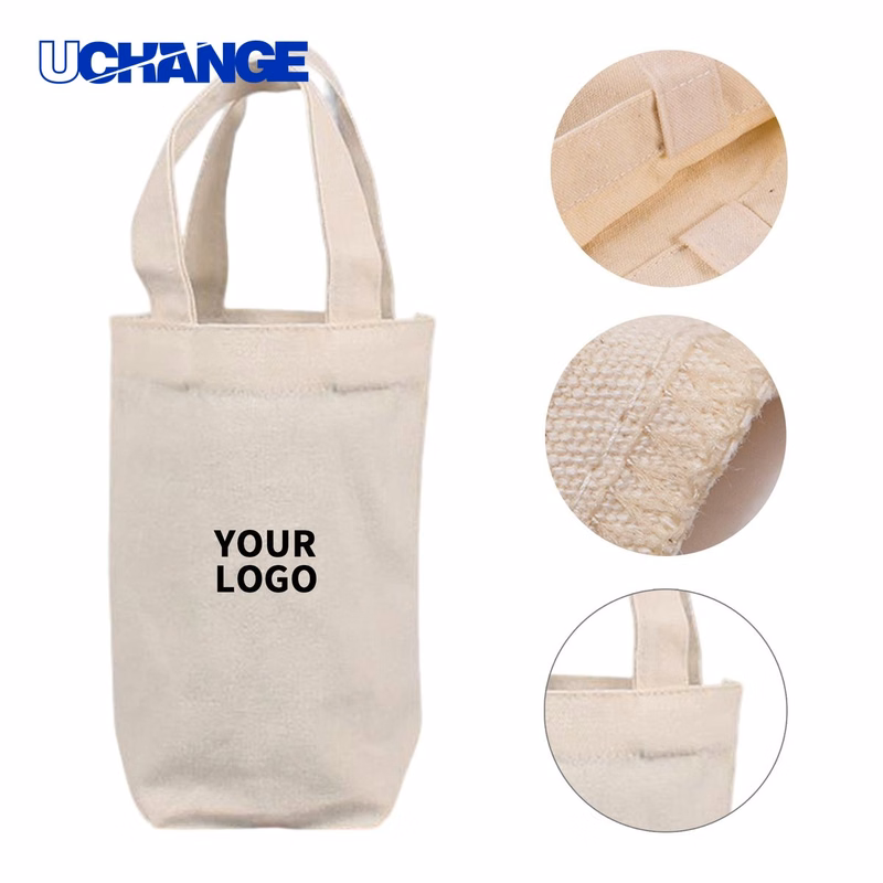 Small Polyester Cotton Tote Carrier 6.7 x 3.1 x 6.7 Inches