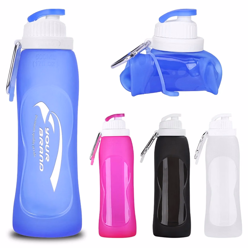 Collapsible Silica Gel Outdoor Sports Travel Water Bottle