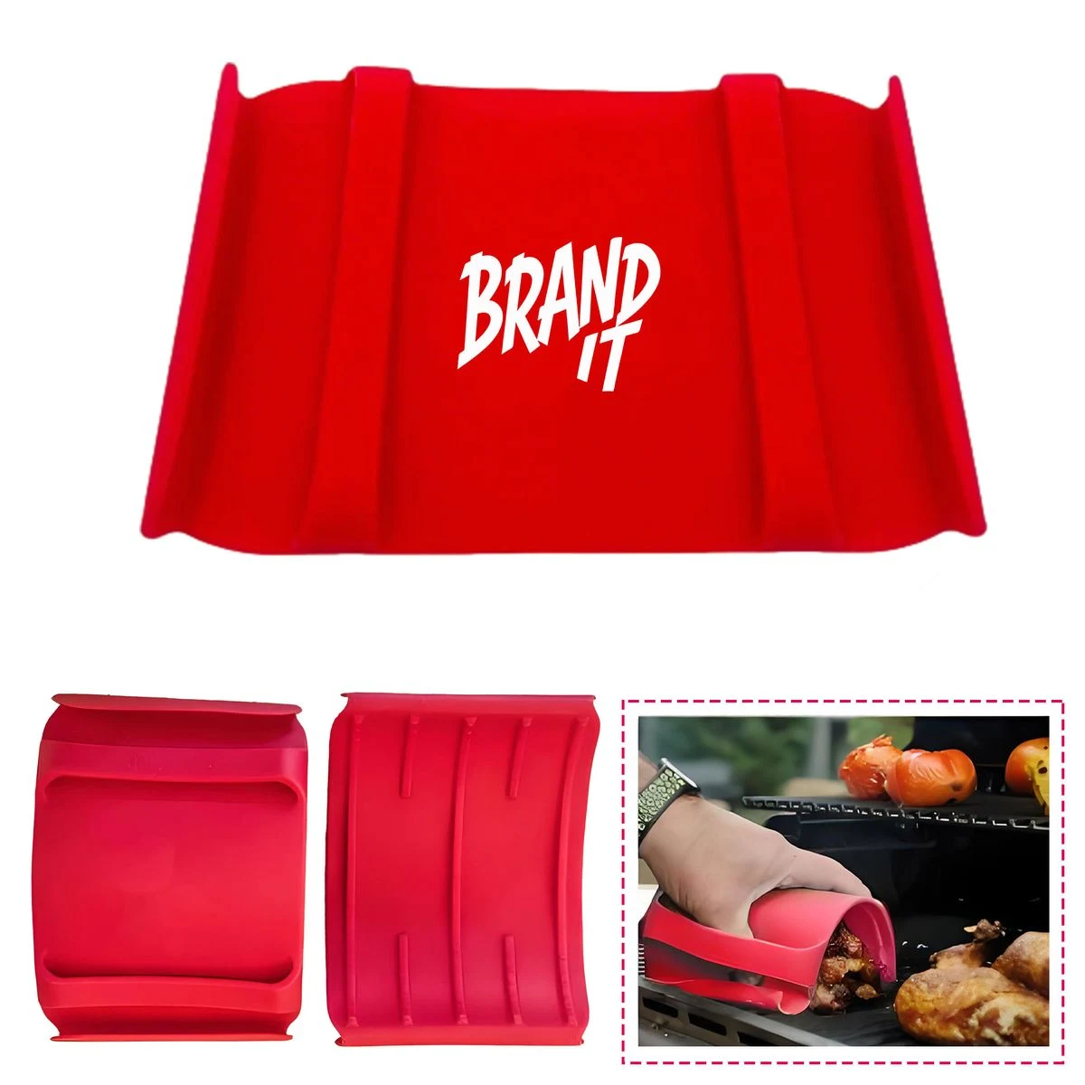 Silicone Kitchen Gloves Cutting Aid Clip 1