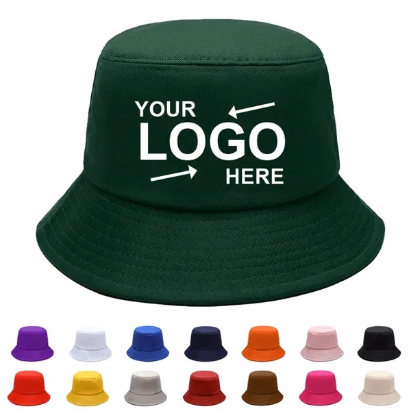 Custom Cotton Bucket Hat 12 inches — Sun Protection Trade Show & Outdoor Events