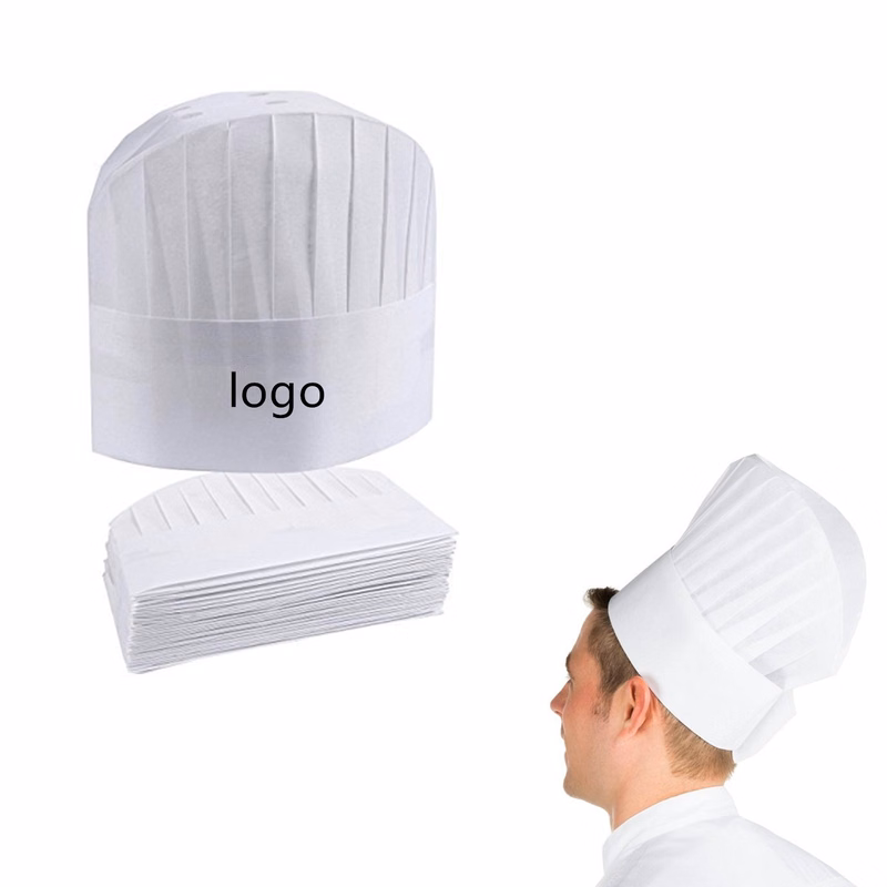 Disposable White Non Woven Chef Tall Hat
