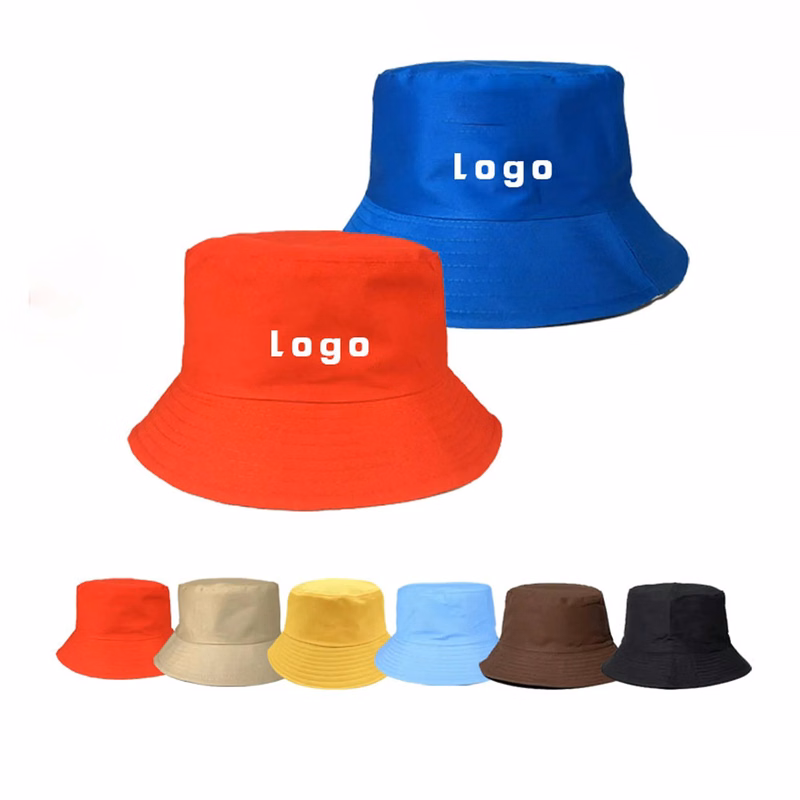 MOQ 25pcs Wide Brimmed Cotton Outdoor Bucket Hat