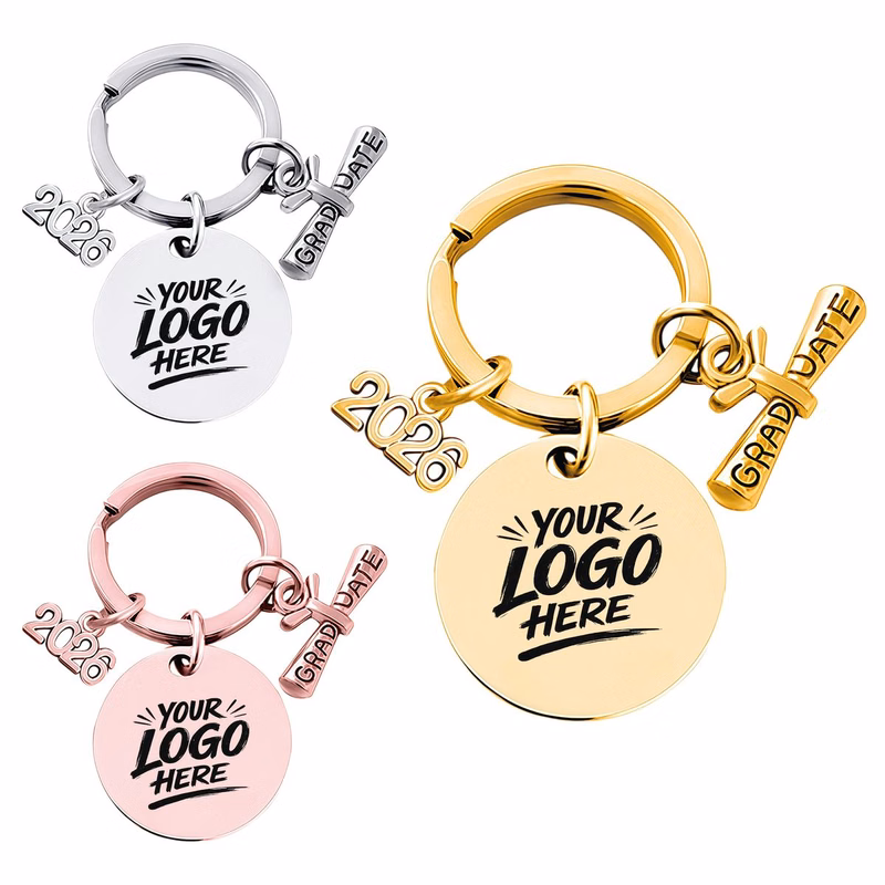 2026 Graduation Charm Keychain Metal Keepsake Gift