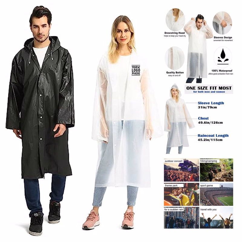 EVA Rain Ponchos Lightweight Rain Coat