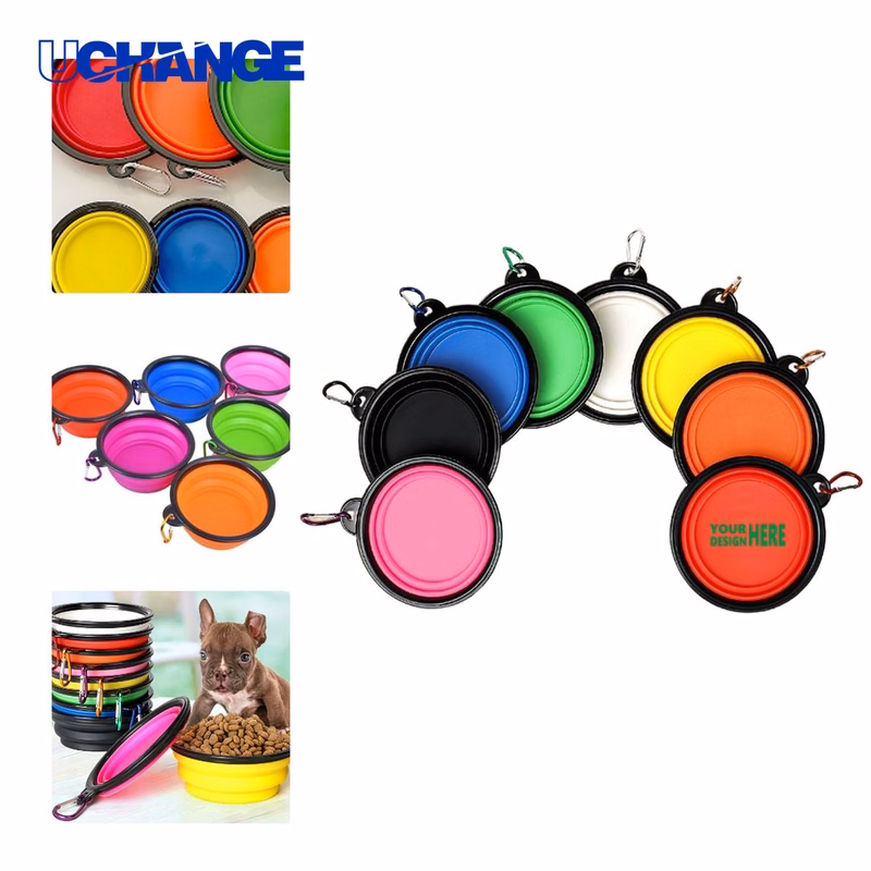 Collapsible Pet Bowl Dish with Carabiner