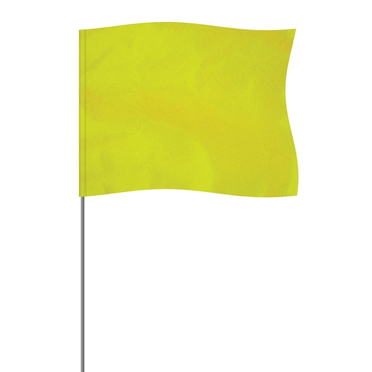 Lime 4" x 5" Marker Flag on a 21" Wire 1