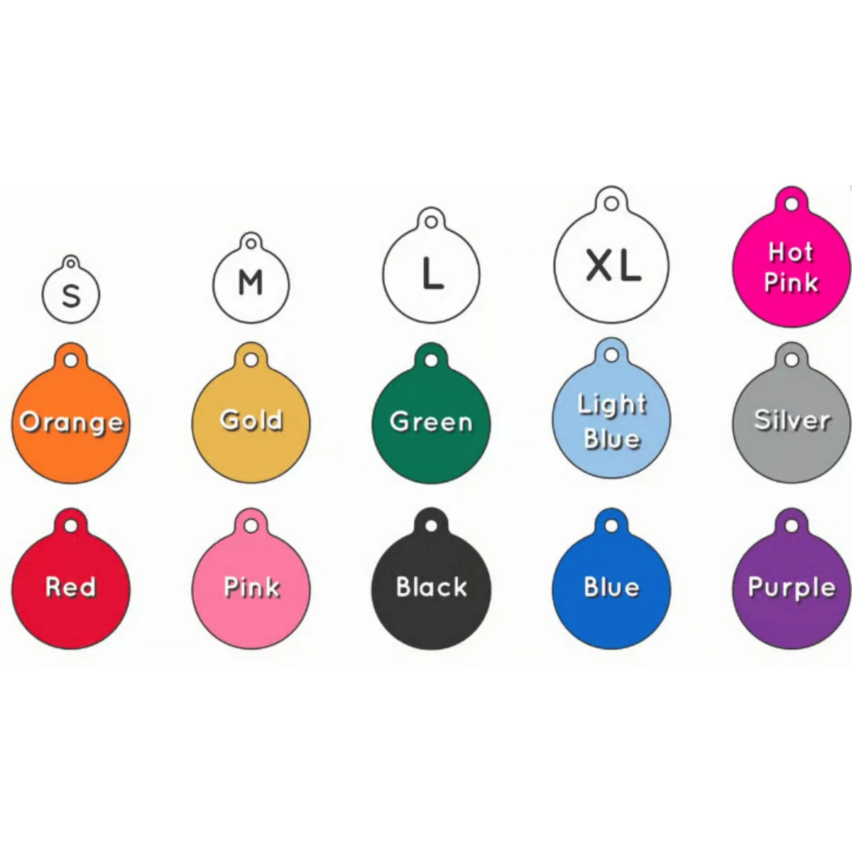 Circle with Tab Aluminum Tag - 100% MADE IN THE USA 1