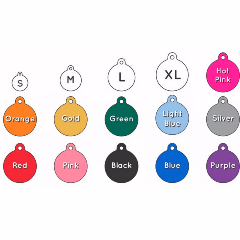 Circle with Tab Aluminum Tag - 100% MADE IN THE USA
