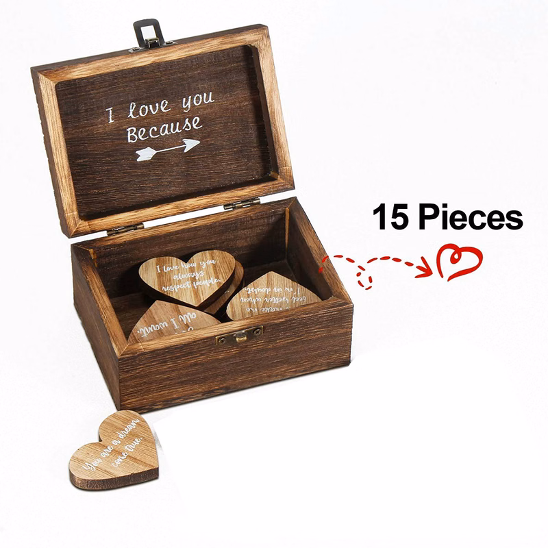 Wooden Love Gift W/ Quotes Printed