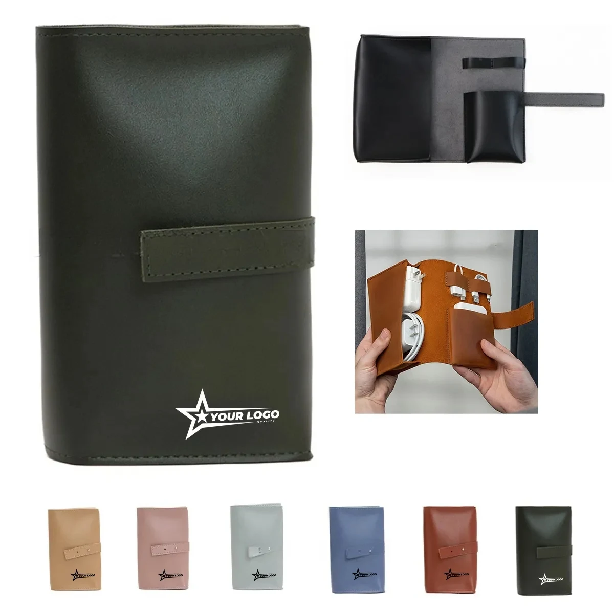 Leather Tech Cord Organizer 1