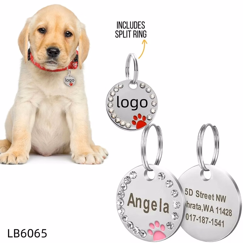 Custom Dog Tag Collars ID with Rhinestone Cat