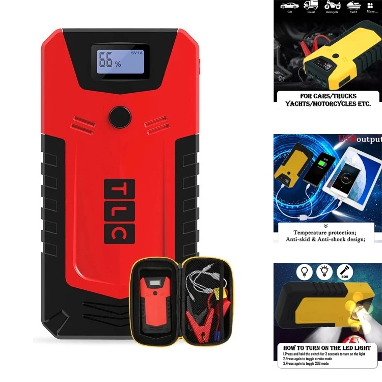 Portable Car Jump Starter Battery Pack with LED Flashlight 1