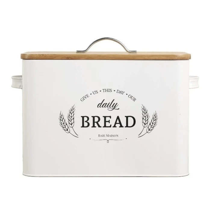 Extra Large White Farmhouse Bread Box 1