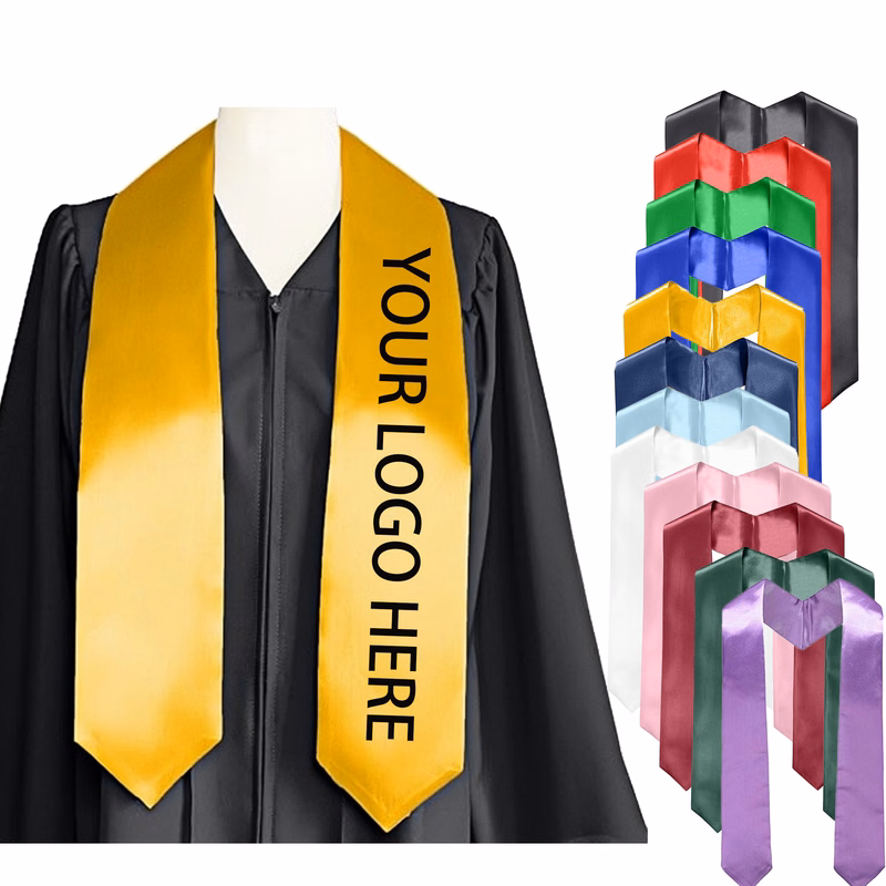 Multi Color Polyester Graduation Stole For Graduation Season