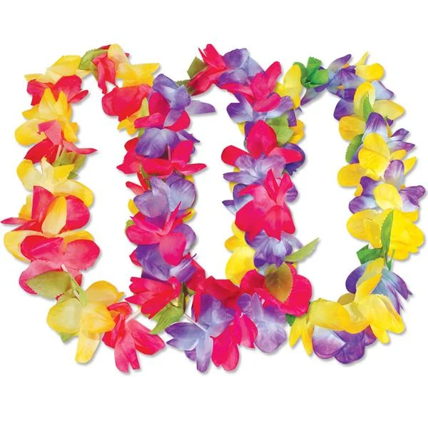 36' Silk Flower Leis 1