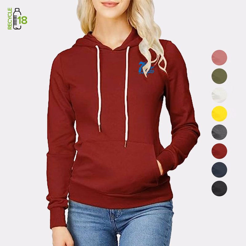 REPREVE® - Women's Recycled Fleece Hoodie w/ Kangaroo Pocket & Antibacterial