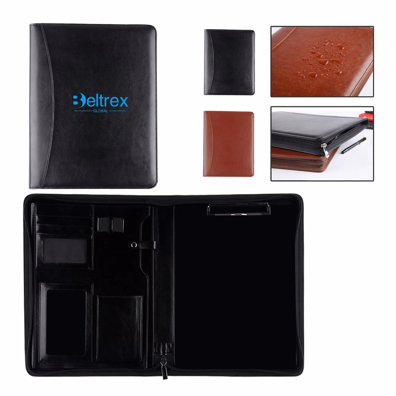 A4 Leather Manager Folder with Multi Compartments