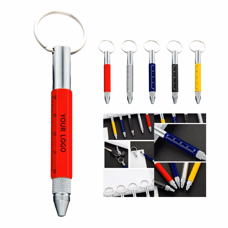 6-in-1 Multi-Tool Pen Keychain with Touch Screen