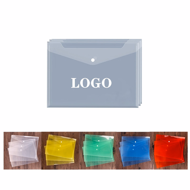 Transparent File Folders With Snap Buttons