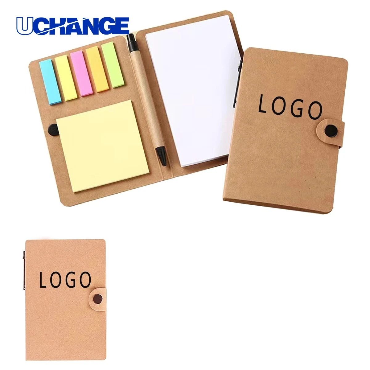 Custom Sticky Note Journal with Pen 1