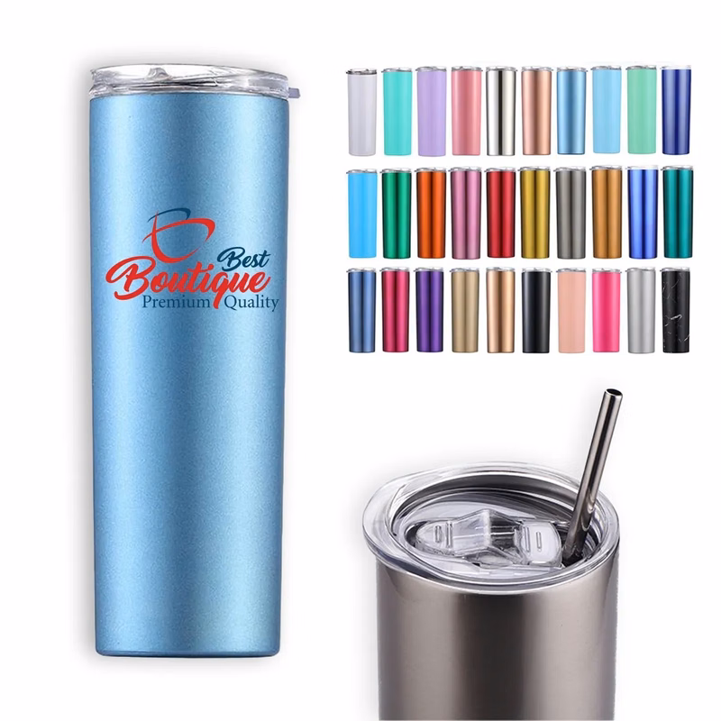 20 Oz. Tumbler with Lid and Straw Insulated Double Wall Cup
