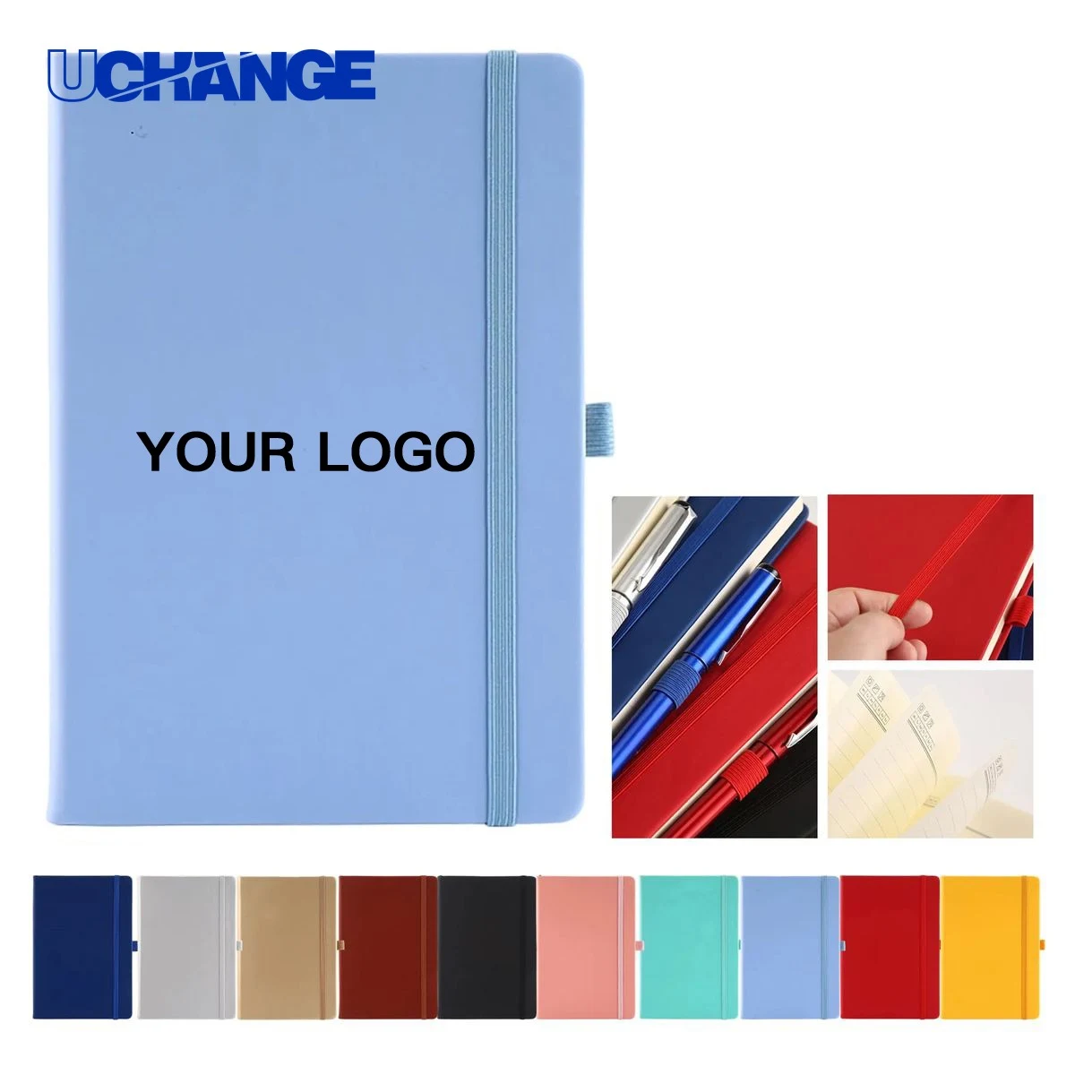 PU Leather Bound Notebook Journal with Strap Lock 1