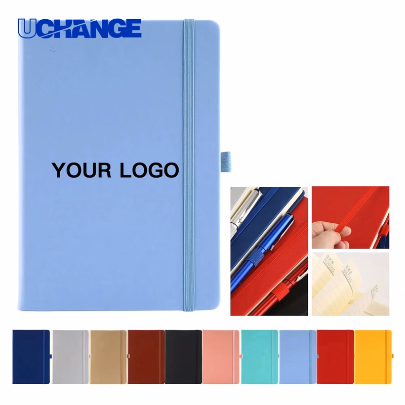 PU Leather Bound Notebook Journal with Strap Lock