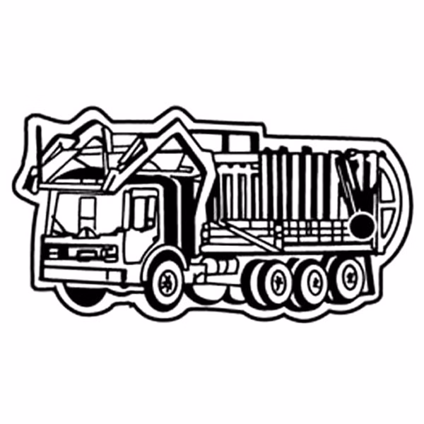 Trash Truck 1 Key Tag - Spot Color
