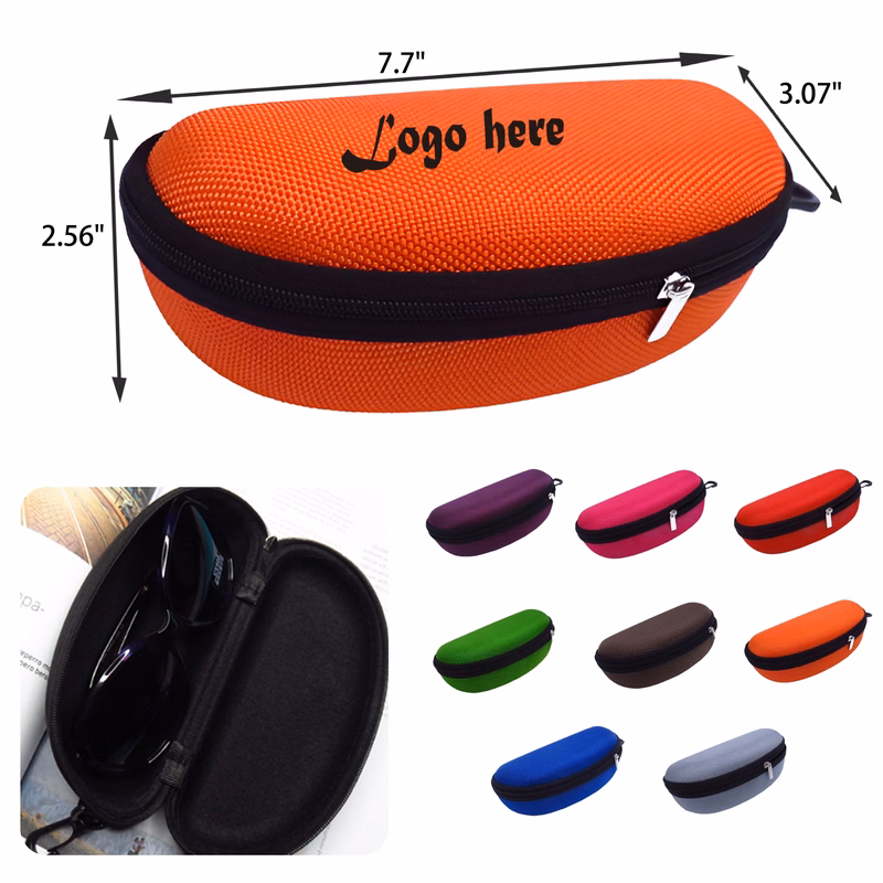 MOQ 50 PCS Convenient Zipper Eyeglasses Case