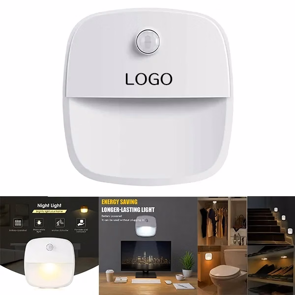 LED Motion Sensor Night Light with Wireless Battery-Powered