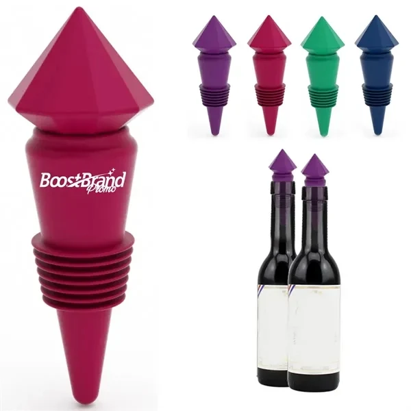 Custom 3.54 Inch Silicone Wine Bottle Stopper Geometric Leak Proof Seal — Entertaining 1