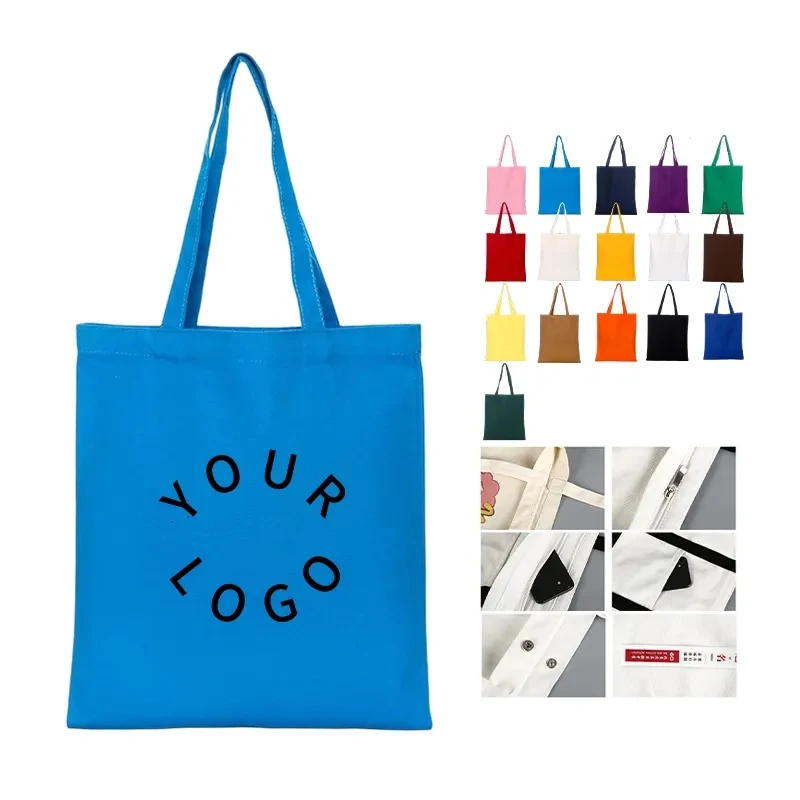 Polyester Cotton Tote Bag, custom tote bag with logo imprint 1