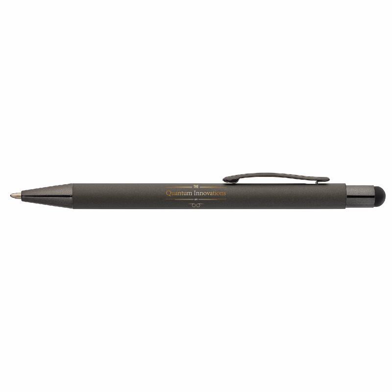 Iggy Softy Monochrome Metal Pen with Stylus (Full Color Imprint)