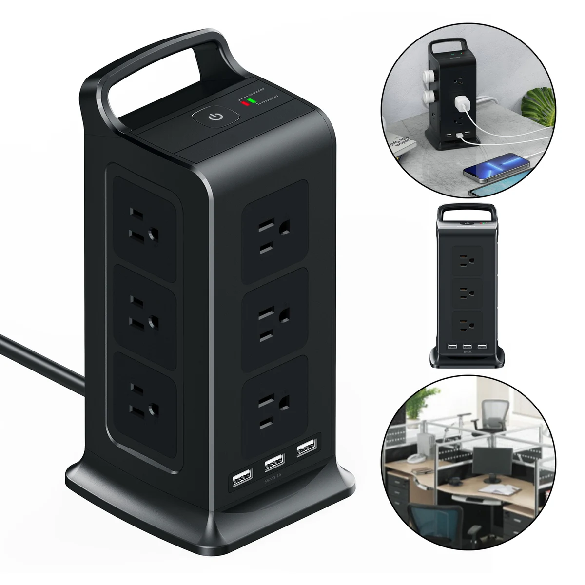 Power Strip with 12 Outlets 3 USB Ports 1