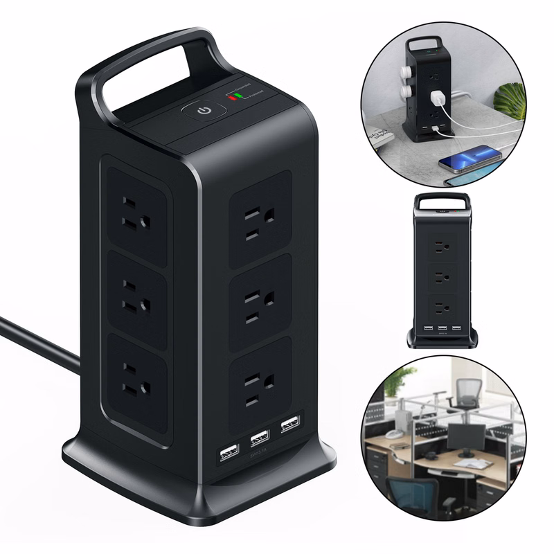 Power Strip with 12 Outlets 3 USB Ports