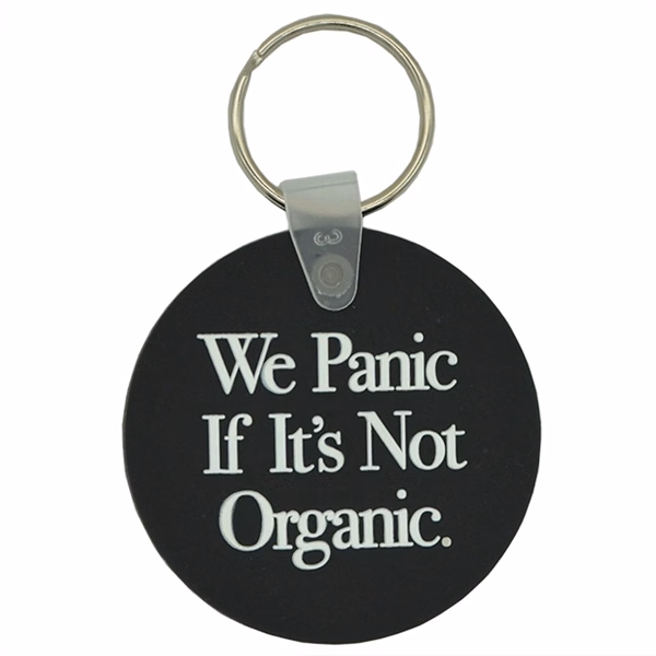 Custom Round 2.25" Soft PVC Keychain — Flexible Circular Branded Key Ring