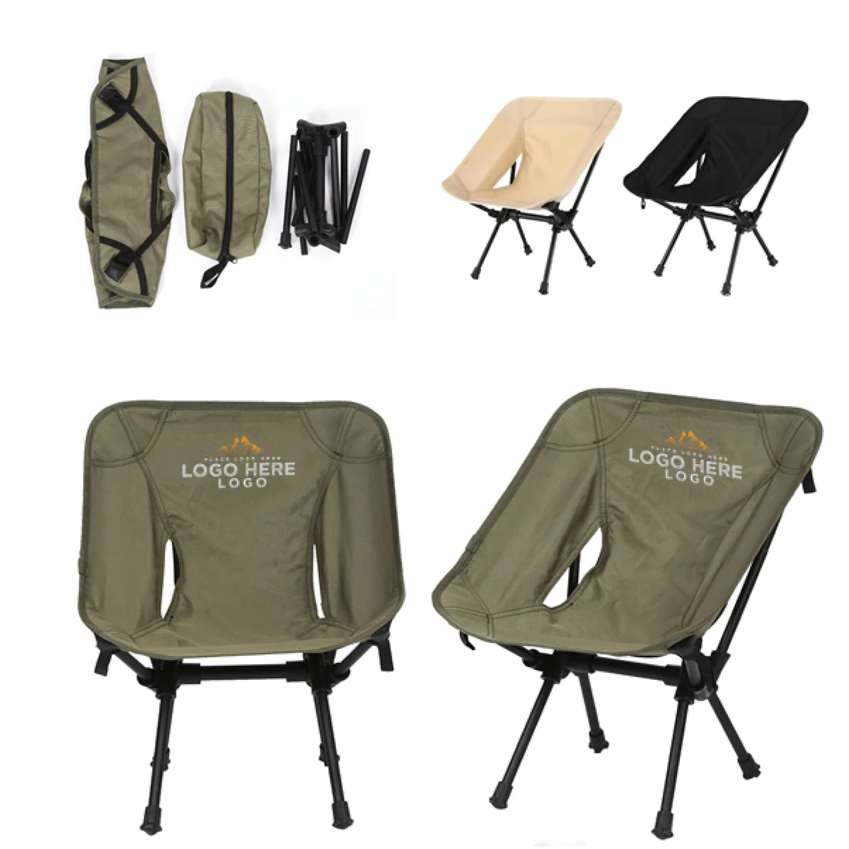 MOQ 50 Lightweight Folding Camping Chair With Carry Pouch 1