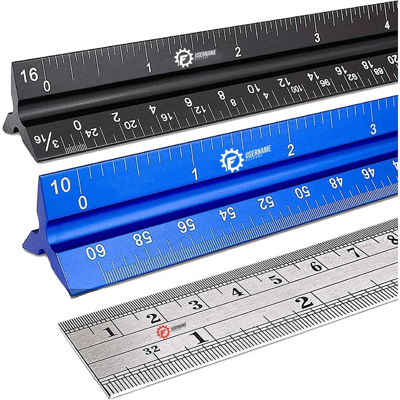 12" Architectural and Engineering Scale Ruler Set 1