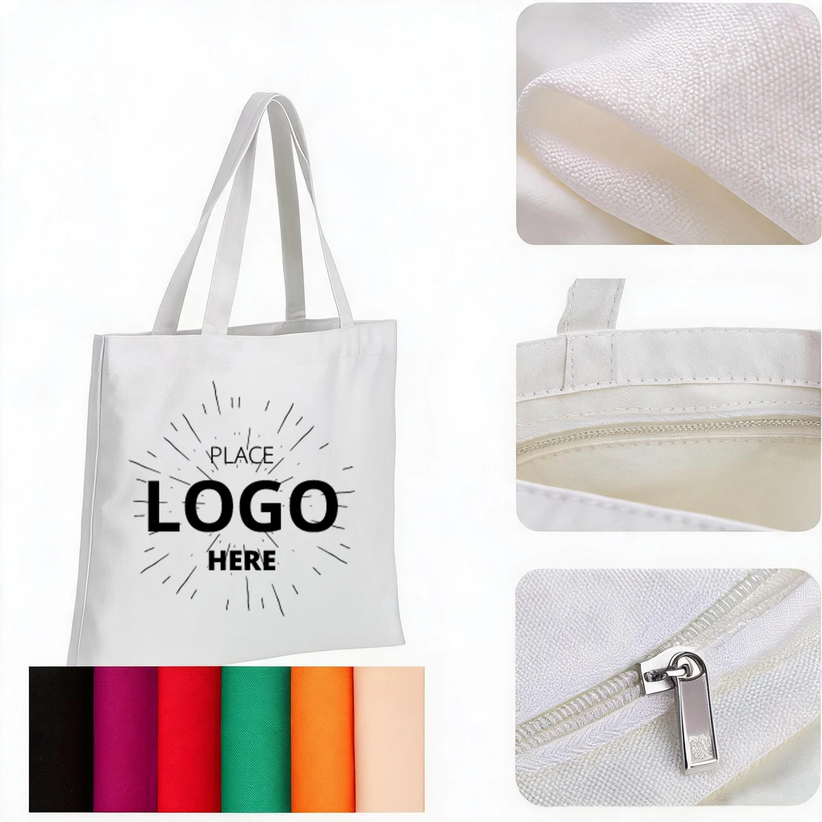 Durable Canvas Tote Bag with Personalized Print, custom tote bag with logo imprint 1